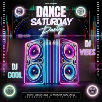 Dance Music Party Night ad Pos Instagram template