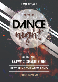 Dance Night Flyer A3 template