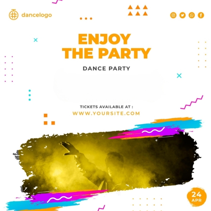 Dance party flyer Template | PosterMyWall