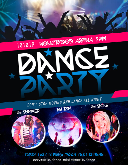 DANCE PARTY FLYER Template PosterMyWall