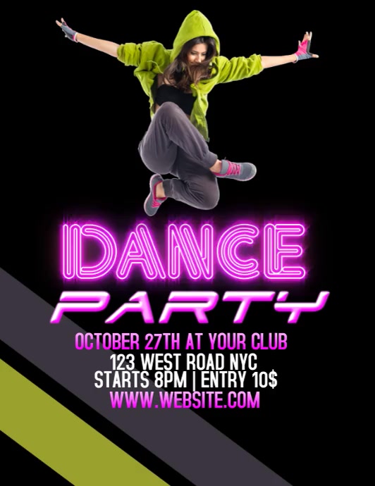DANCE PARTY FLYER Template PosterMyWall