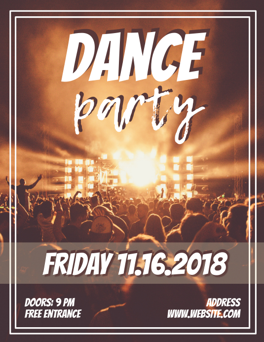 Dance Party Flyer Template PosterMyWall