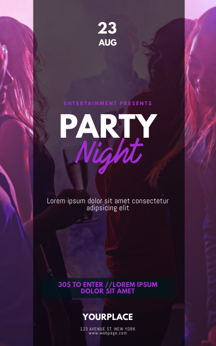 Dance Party flyer template Kindle Omslag