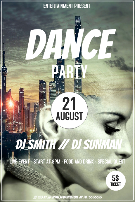 Dance Party Flyer Template PosterMyWall
