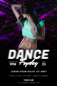 Dance Party flyer template Poster