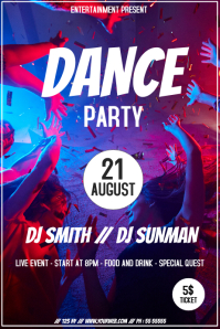Dance Party Flyer Template PosterMyWall