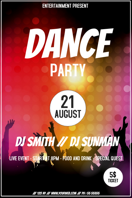 Dance party flyer template | PosterMyWall