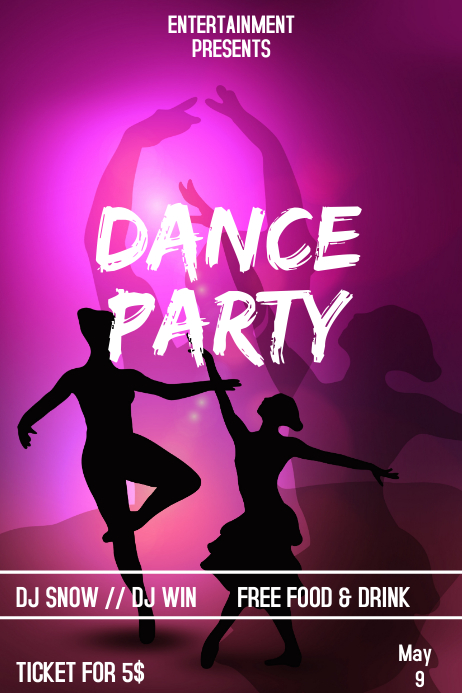 Dance Party Flyer Template PosterMyWall