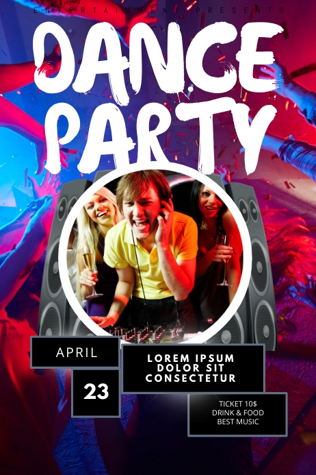 Dance Party flyer template | PosterMyWall