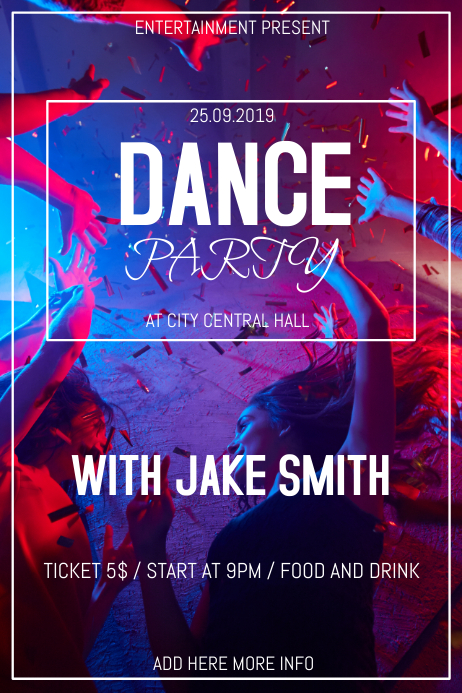 Dance party flyer template | PosterMyWall