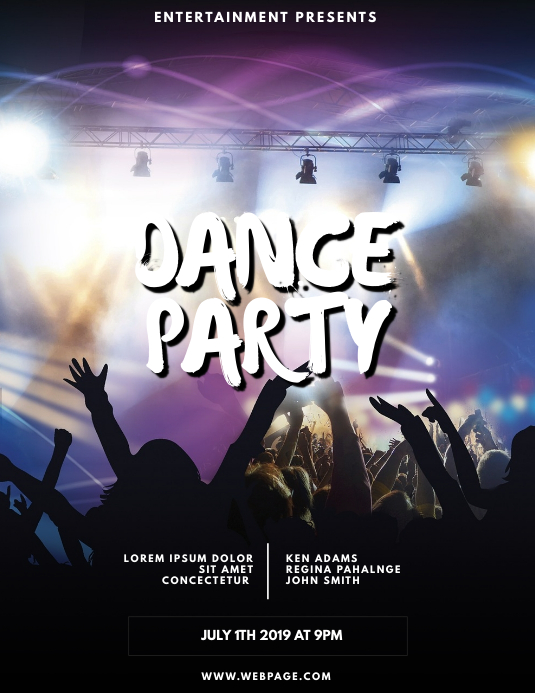 Dance Party Flyer Template PosterMyWall