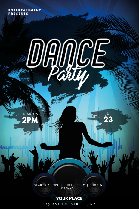 Dance Party flyer template Poster