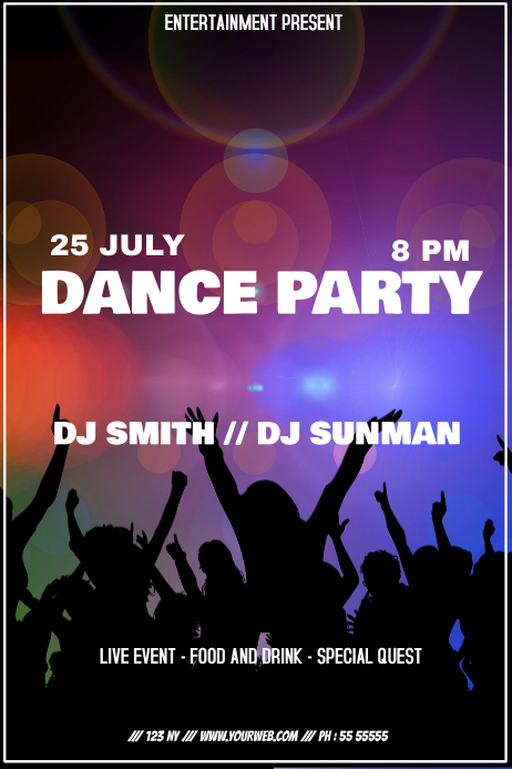 Dance Party Flyer Template PosterMyWall