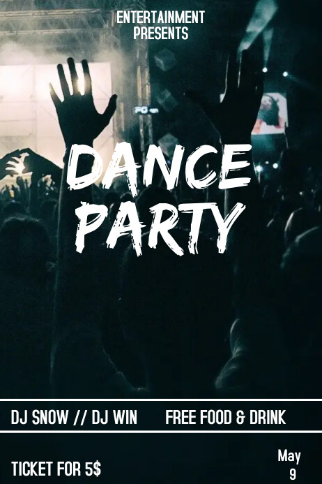 Dance Party Flyer Template Postermywall