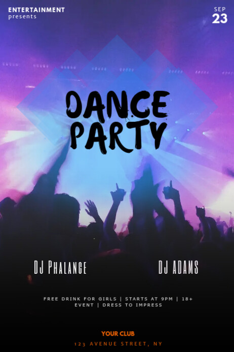 Dance Party Flyer Template Postermywall