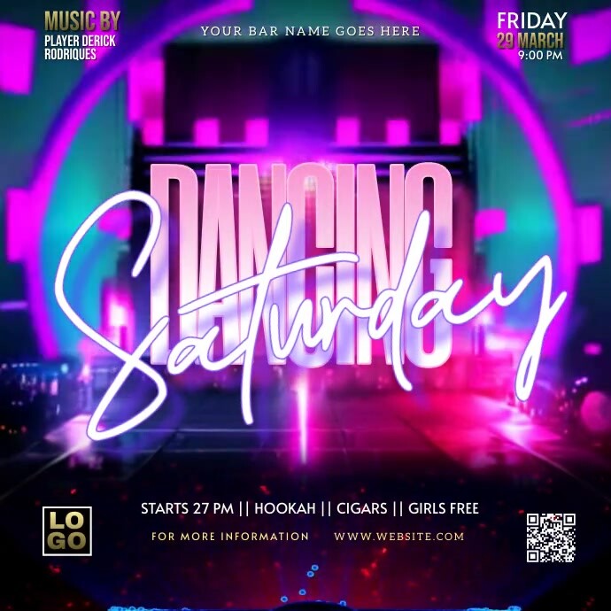 Advert Day Rave Copy of dance party night video advert | PosterMyWall