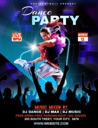 Dance Party Template Pamflet (Letter AS)