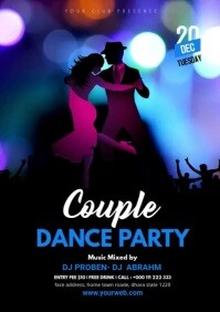 Dance Party Template A4