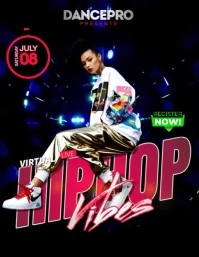 Dance Party Vibes Video Volante (Carta US) template