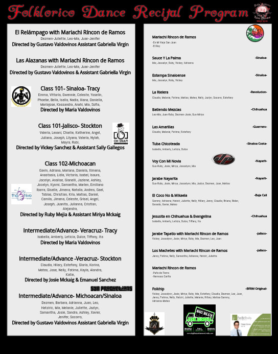 Dance Program Template PosterMyWall