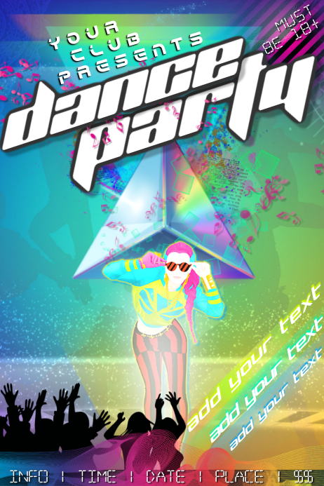 Copy of Dance Rave Party Club Bar DJ Event Glow Concert Rap Music ...