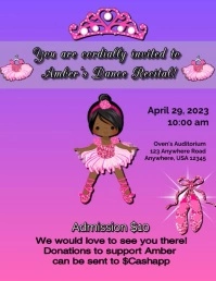 Dance Recital Flyer (format US Letter) template