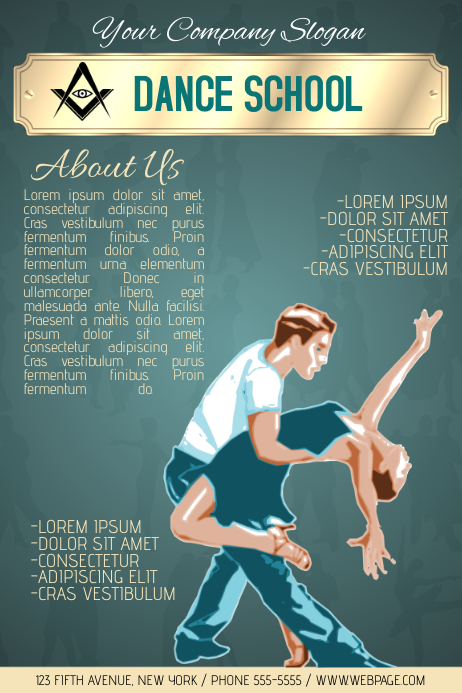 Dance School Lessons Poster Newsletter Template Postermywall