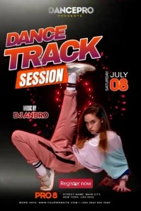 Dance Session Video Poster template