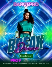 Dance Showdown Video Flyer (US Letter) template