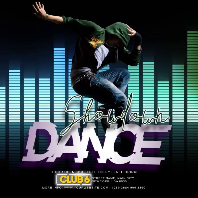 Dance Showdown Video Instagram Post template