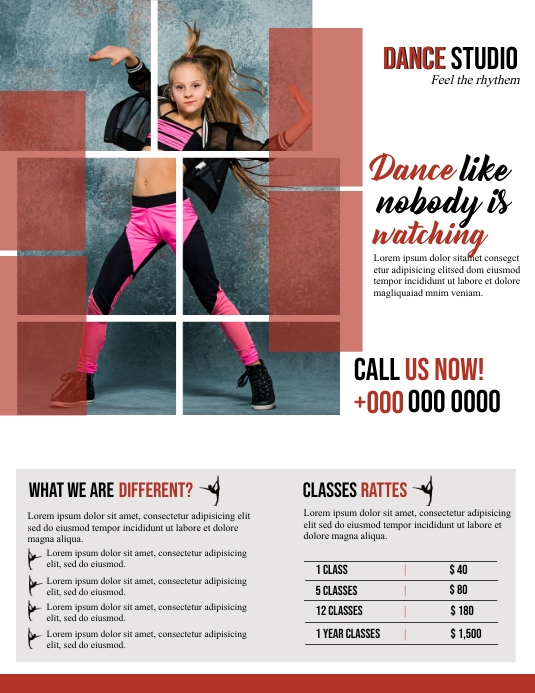 Dancing Lessons Flyer Dance Studio Flyer Template | PosterMyWall