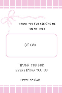 White Gift Card Banner 4' × 6' Template