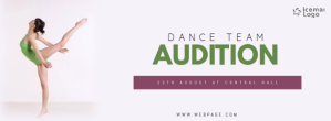 Dance team Audition Facebook cover template