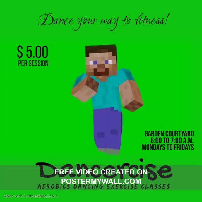 Dancercise Fitness Classes VideoTemplate PosterMyWall
