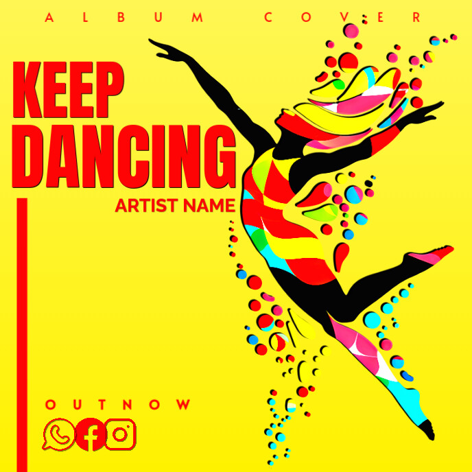 Dancing Album Cover template