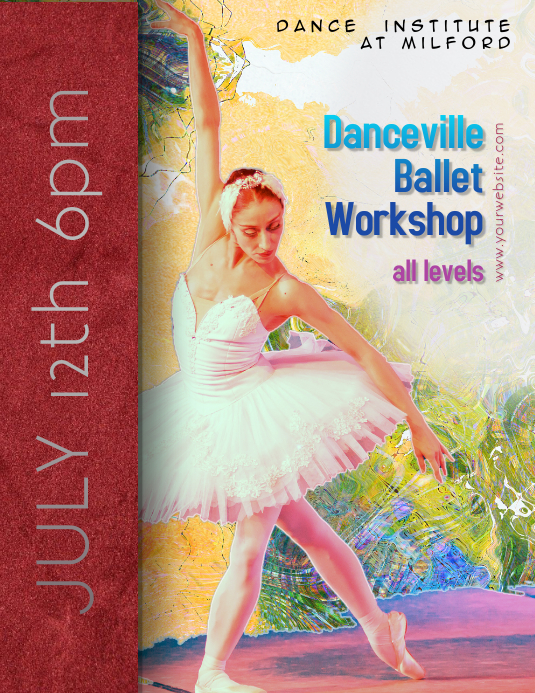 Tanzen Ballett Klassen Werkstatt Flyer Vorlage Postermywall