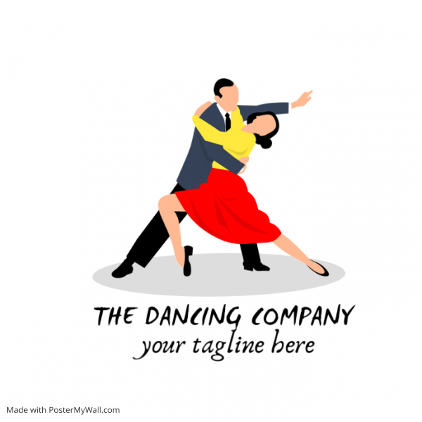 Dancing company logo template