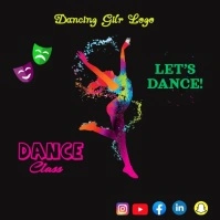 Dancing Girl Logo template