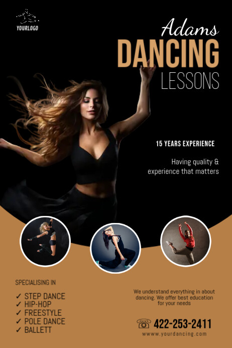 Dancing Lessons Flyer Dancing lessons flyer template | PosterMyWall