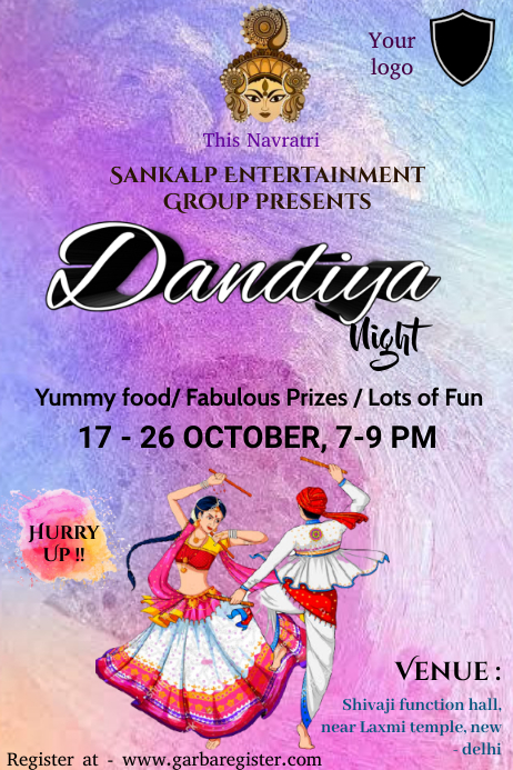 Dandiya Contest Template PosterMyWall