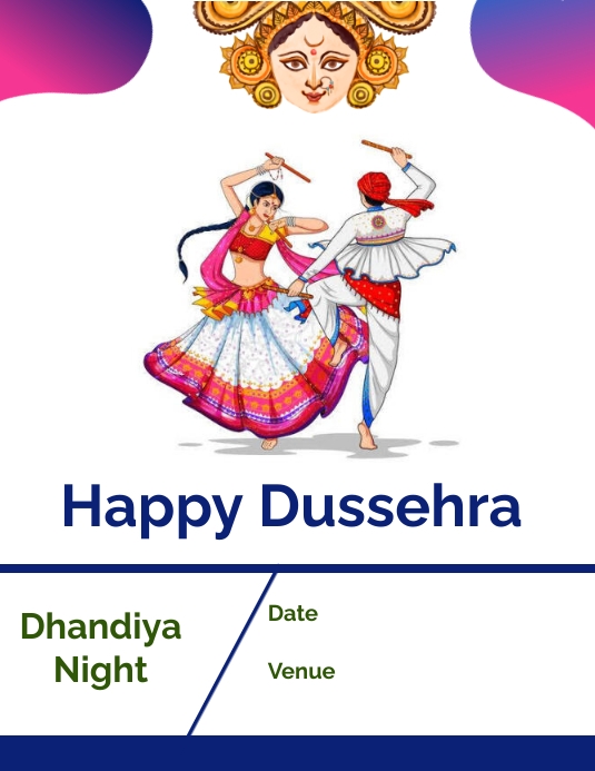 Dandiya_1 Flyer (US Letter) template