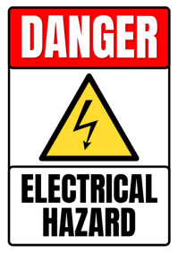 Danger Electrical Hazard Sign A4 template