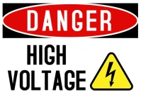 danger electrical high sign poster template A3