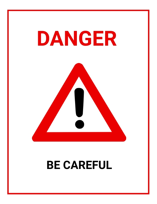 Danger Sign Template PosterMyWall