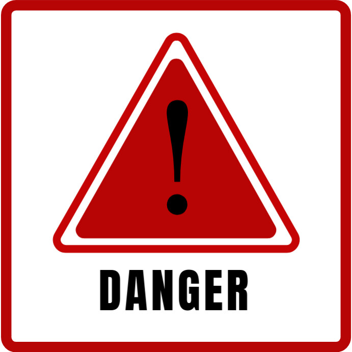 danger stop Kvadrat (1:1) template