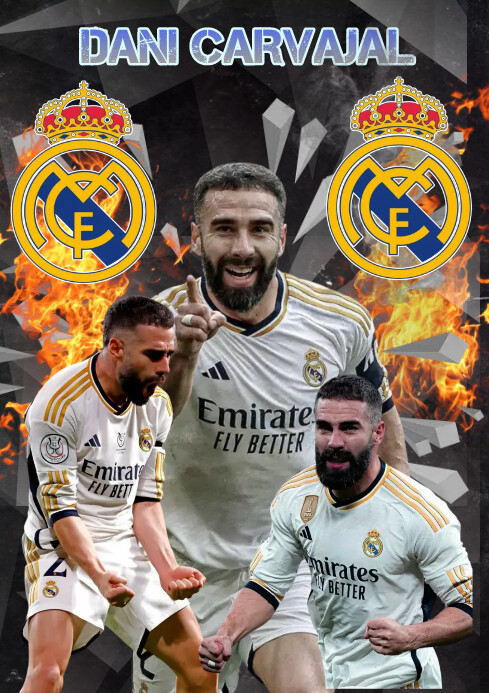 Dani Carvajal A4 template