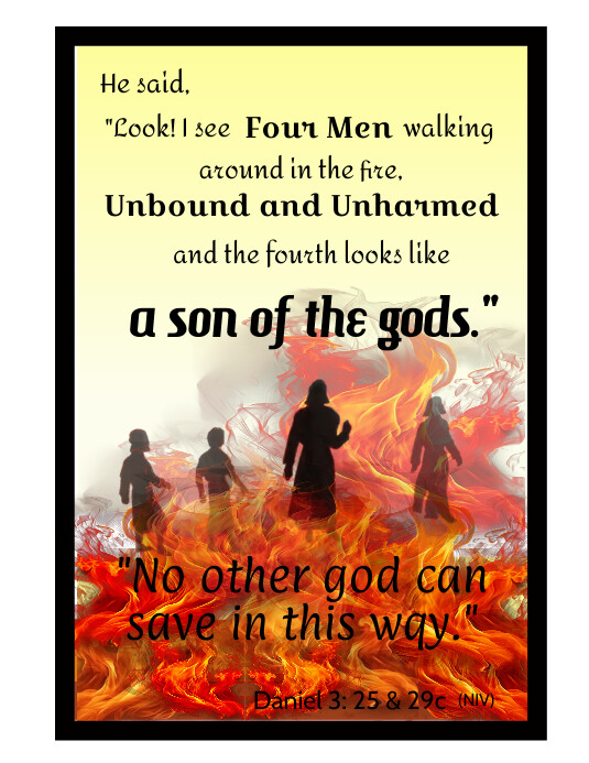Daniel 3: 25 (NIV) flyer template