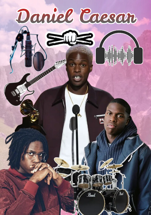 Daniel Caesar Writing Daniel Caesar Template | PosterMyWall