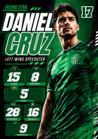 Daniel Cruz Rising Star Stats A4 template