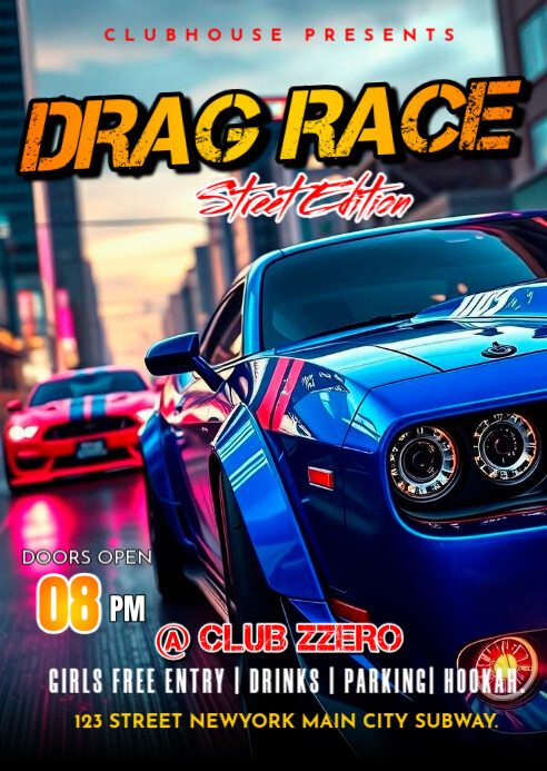 darg race flyers A6 template